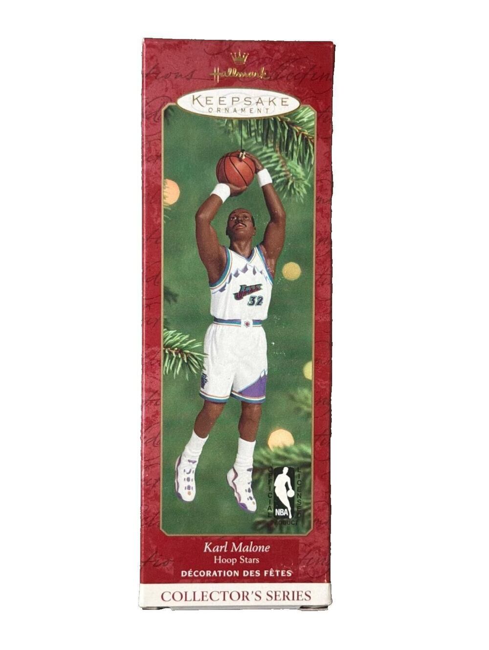 Hallmark Keepsake Karl Malone Hoop Stars Ornament Utah Jazz NBA Collector Series